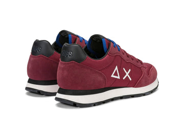 SUN68 Men's Tom Solid Sneakers in Burgundy Fall Winter