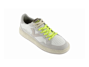 Victoria Sneaker Uomo Smash Sport Vintage Bianco e Fluo