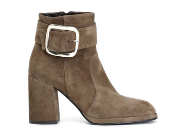 CafèNoir Donna Stivaletti Invernali con Fibbia in Pelle Scamosciata Beige c1lf5003-m005