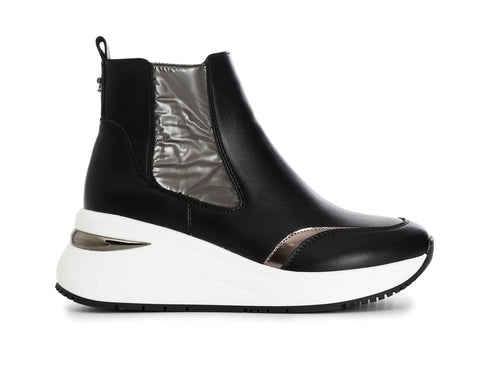CafèNoir Donna Stivaletti con Zeppa Tomaia Pelle Nera C1DN1083-N059
