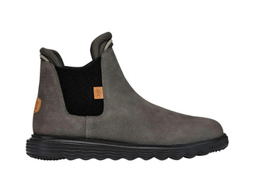 Hey Dude Branson Stivaletti Chelsea Tomaia Pelle Impermeabile Grigio 40187-030
