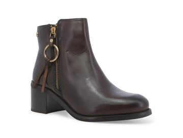 Melluso Women's Classic Boot with 2 Zips Leather Upper