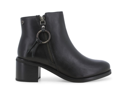 Melluso Donna Stivaletti Classici con 2 Zip Tomaia Pelle Nera K36052-238218