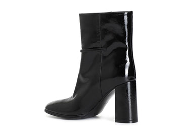 CafèNoir Elegant Boots with Strap and Buckle Leather Upper