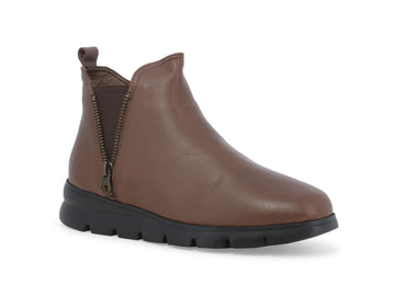 Melluso Ankle Boots with Elastic Wedge and Zip Closure Leather Upper