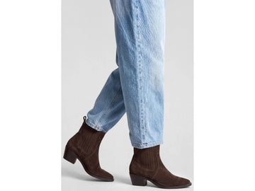 Frau Women's Western Boots in Dark Brown Suede