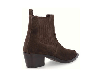 Frau Women's Western Boots in Dark Brown Suede