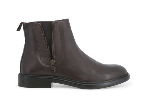 Melluso Uomo Stivaletti Chelsea con Elastici e Zip in Pelle Marrone U55249W-238405