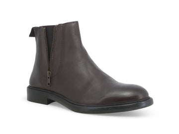 Melluso Men's Chelsea Boots with Elastic and Zip in Leather