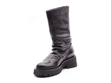 Felmini Boots Back Zipper Leather Upper
