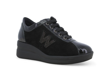 Melluso Women Lace-Up Comfort Wedge Suede Leather Upper