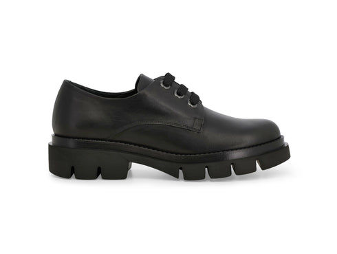 Melluso Stringata Casual Nera in Pelle con Suola Carrarmato R45425-252142