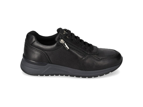 Valleverde Scarpe Uomo Casual in Nappa Nera con Zip VY901F