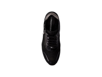 Valleverde Women's Lace-Up Shoes in Black Suede