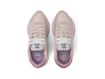 SUN68 Sneakers Donna Ally Solid Suede e Nylon Rosa Porcellana