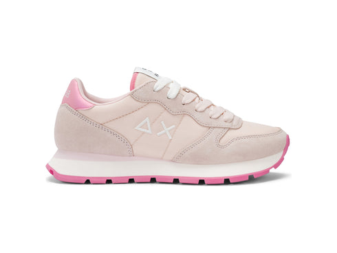 SUN68 Sneakers Donna Ally Solid Suede e Nylon Rosa Porcellana