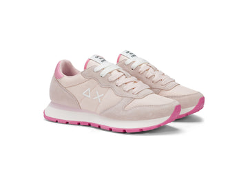 SUN68 Sneakers Donna Ally Solid Suede e Nylon Rosa Porcellana
