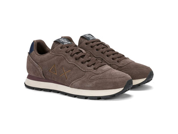 SUN68 Men's Tom Suede Sneakers Chestnut Brown Fall Winter