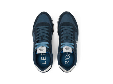 SUN68 Men's Tom Solid Navy Blue Sneaker