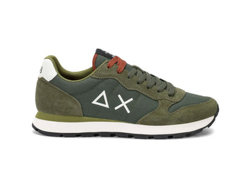 SUN68 Men's Tom Solid Sneakers in Dark Military Green