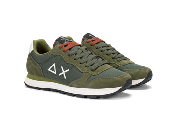 SUN68 Men's Tom Solid Sneakers in Dark Military Green