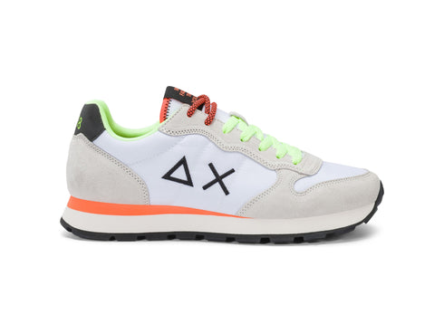 SUN68 Sneakers Uomo Tom Fluo Bianco Z36102