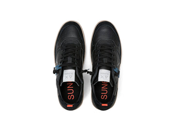 SUN68 Sneakers Uomo Urban Basket Pelle Nero