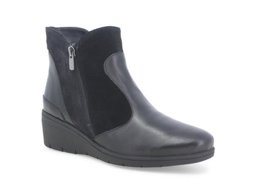 Melluso Comfort 2 Zipper Wedge Ankle Boots Suede Upper