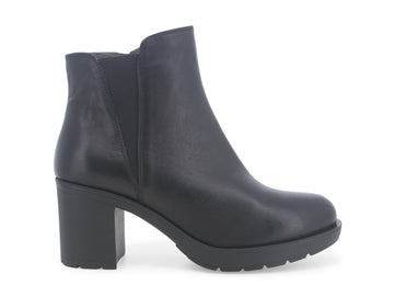 Melluso Tronchetto Comfort Made in Italy Tacco Largo Tomaia Pelle Nera R45220BK-233842