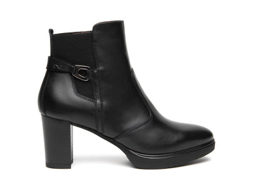 NeroGiardini Stivaletti Donna in Pelle Nera con Tacco e Plateau I617260D-100