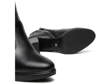 NeroGiardini Women's Heeled Ankle Boots in Black Leather