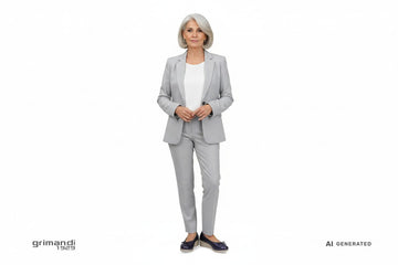 Outfit Grigio Perla Valleverde Blu Perlato - AI-Generated Model