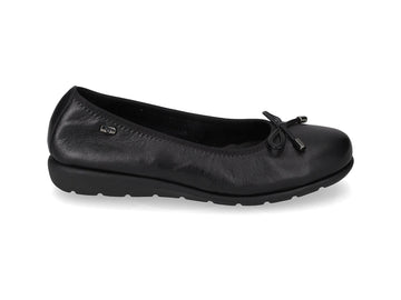 Valleverde Ballerina Donna in Nappa Nera con Zeppina VS10100