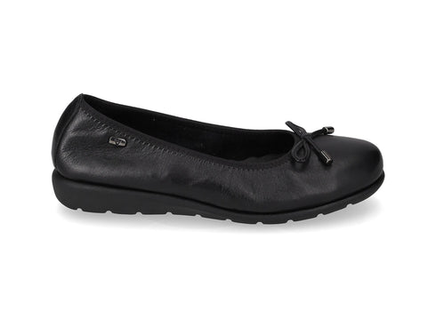 Valleverde Ballerina Donna in Nappa Nera con Zeppina VS10100