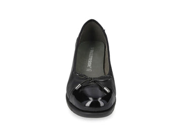 Valleverde Comfortable Ballerina in Soft Black Leather