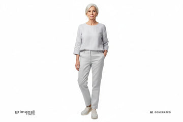 Outfit Grigio Perla Valleverde Ghiaccio - AI-Generated Model