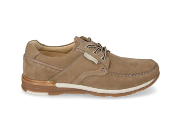 Valleverde Men's Lace-up Comfort Shoe in Taupe Nubuck