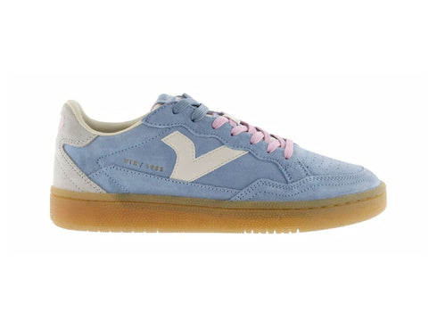 Victoria Sneakers Smash Sportive Donna Camoscio Dettagli Contrasto Azzurro 806107