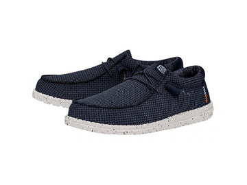 Hey Dude Men's Shoes Wally Sport Mesh Summer Navy