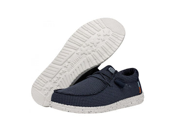 Hey Dude Men's Shoes Wally Sport Mesh Summer Navy