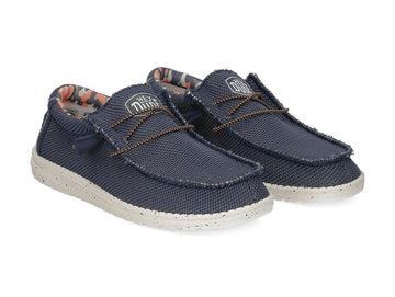 Hey Dude Men's Summer Shoes Wally Sox Stitch Blue