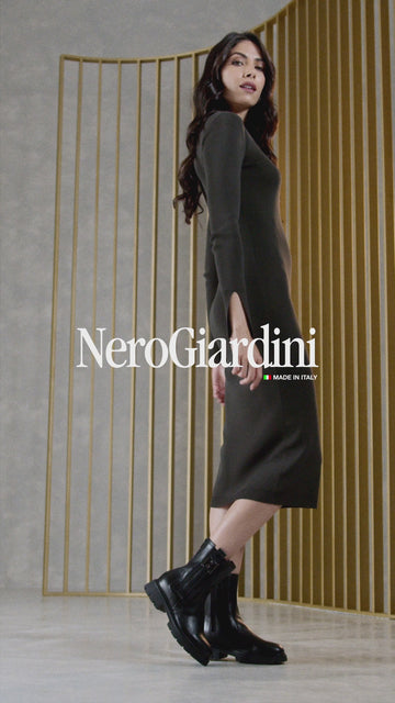 NeroGiardini chelsea boots zip and leather upper
