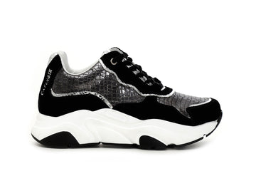 CafèNoir Donna Sneakers in crosta e stampa cocco C1DA6020 Multi nero