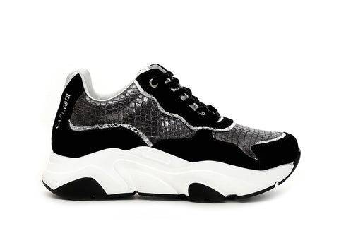 CafèNoir Donna Sneakers in crosta e stampa cocco C1DA6020 Multi nero
