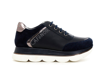 CafèNoir Donna Sneakers in pelle C1DB1830 Blu