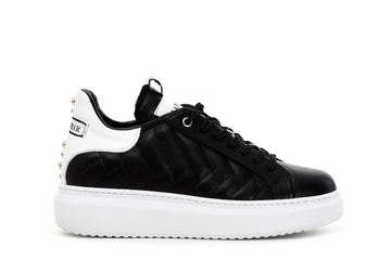 CafèNoir Donna Sneakers in pelle trapuntata C1DE1480 Nero