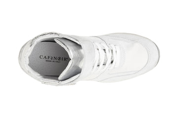 CafèNoir Donna Sneakers in pelle scamosciata con zeppa interna C1DQ6020 Ghiaccio