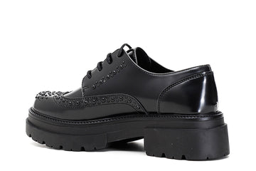 CafèNoir Donna Derby coda di rondine in similpelle con borchie C1EC9240 Nero