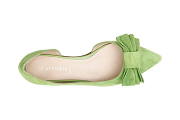 CafèNoir Donna Ballerina in camoscio con fiocco C1ED5220G001 Verde