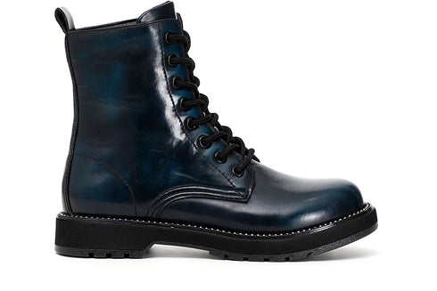 CafèNoir Donna Tronchetto in similpelle con borchie sul guardolo C1FA9000 Blu
